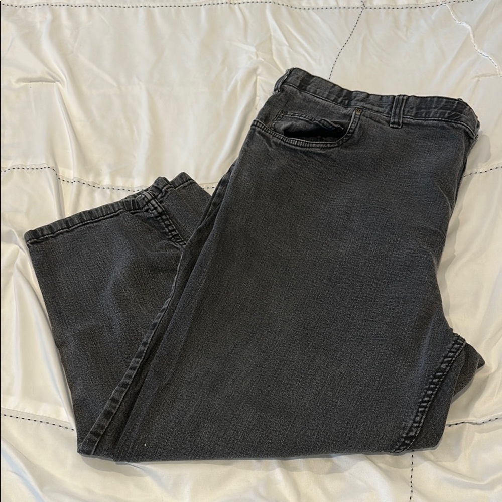 Men's HB Stretch Waist Black Jeans Size 46x28.